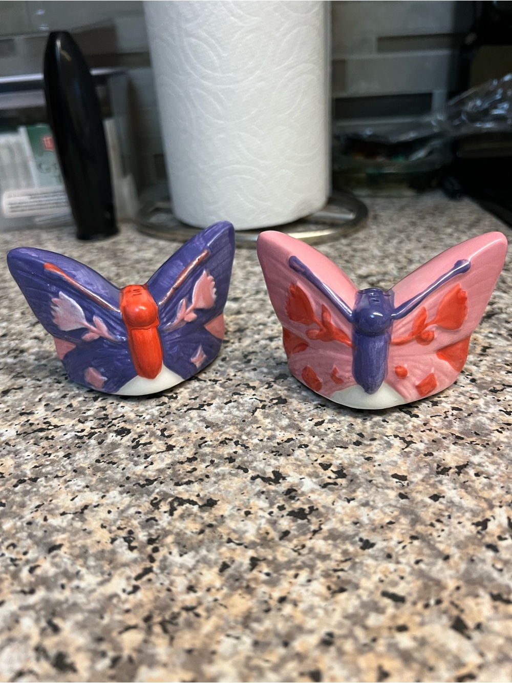 Butterfly-Ceramic Salt and Pepper Shakers